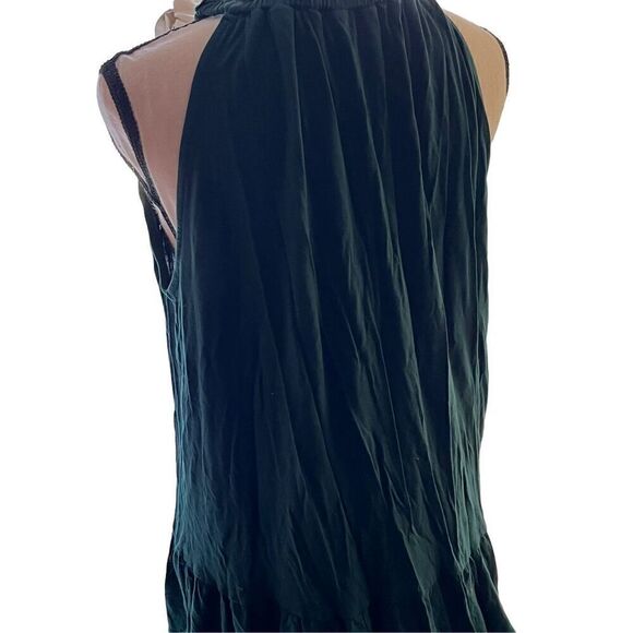 Hunter Green Sleeveless Top Size Large Flowy Top - Picture 3 of 4